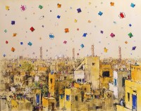 Zahid Saleem, 36 x 48 Inch, Acrylic on Canvas, Cityscape Painting, AC-ZS-183